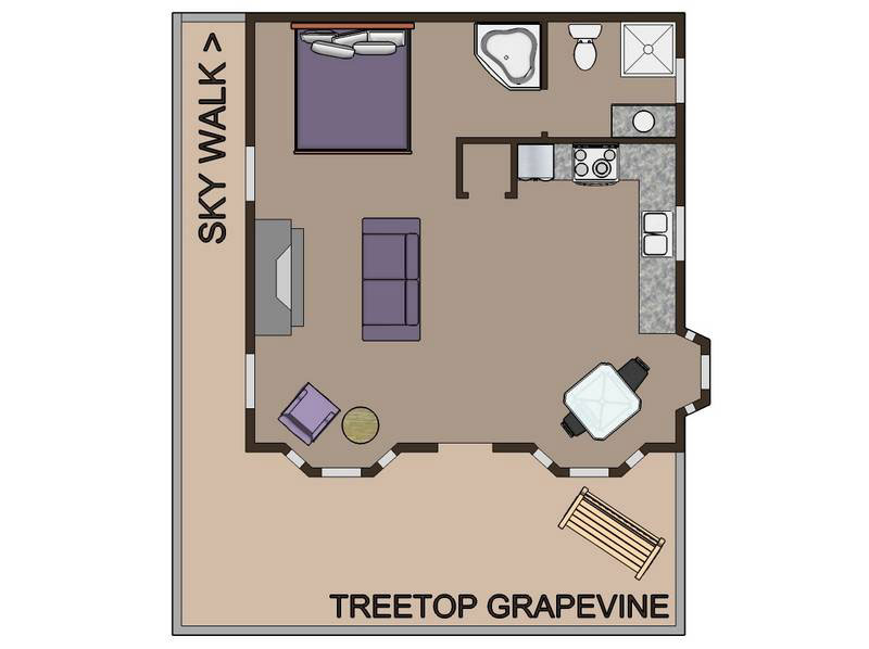 Grapevine Treehouse Cabin floor plan