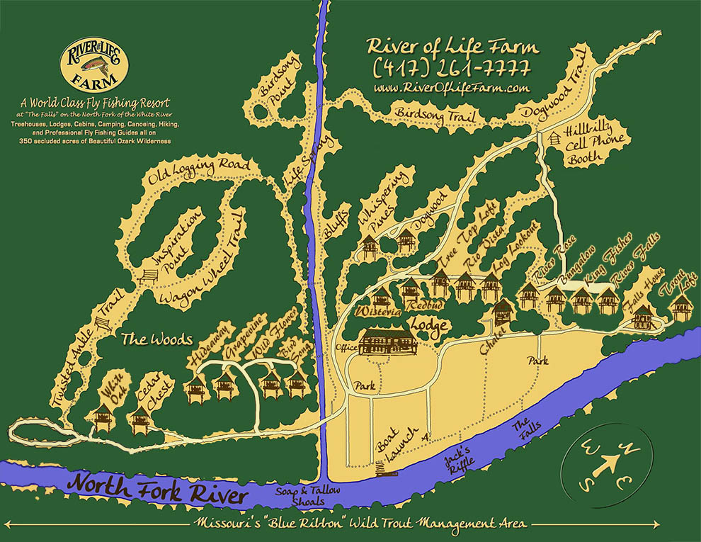 Treehouse Cabins Map